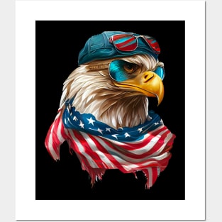 American Eagle 4th of July design Posters and Art